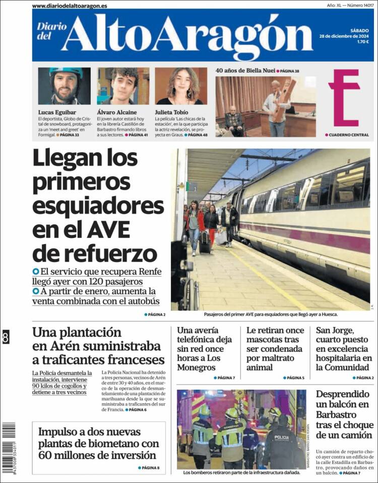 Portada de Diario del AltoAragón (España)