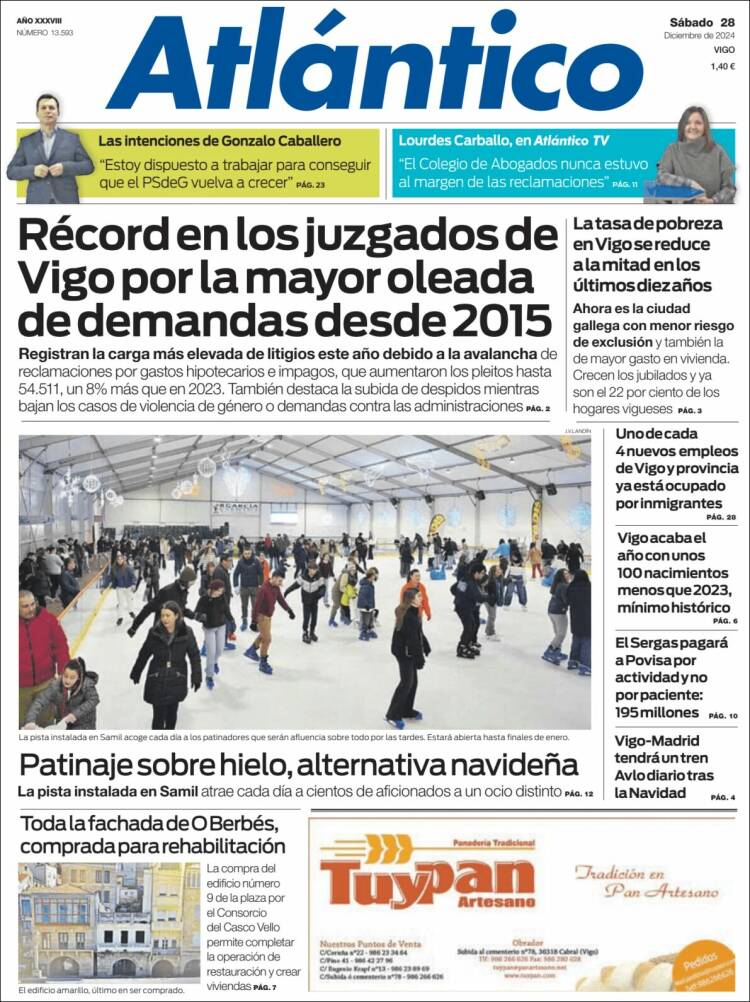 Portada de Atlántico Diario (España)
