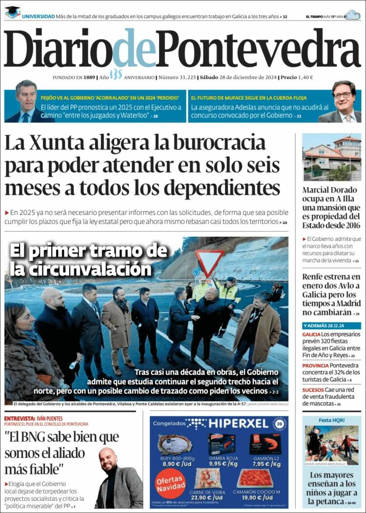 Portada de Diario de Pontevedra (España)