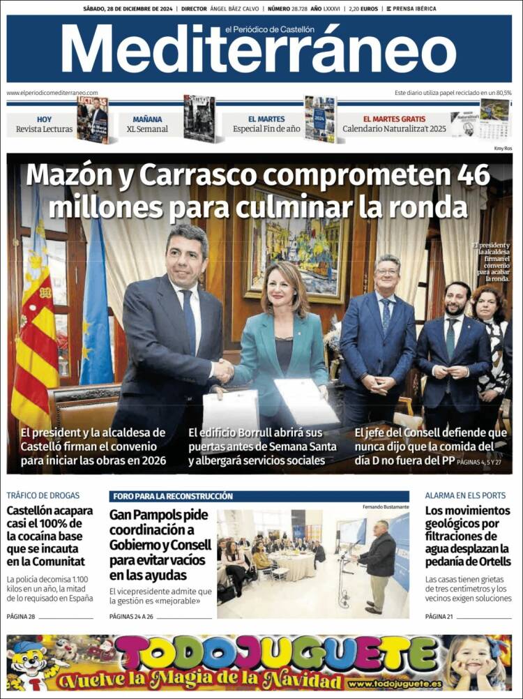 Portada de El Periódico Mediterraneo (España)