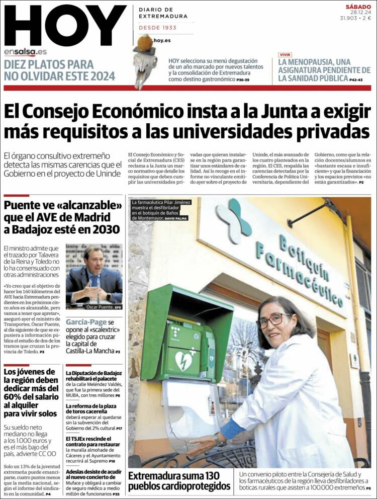 Portada de Hoy - Badajoz (España)