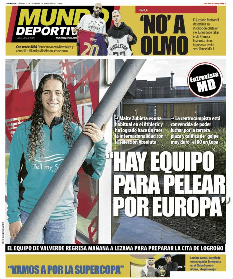 Portada de Mundo Deportivo Bizkaia (España)