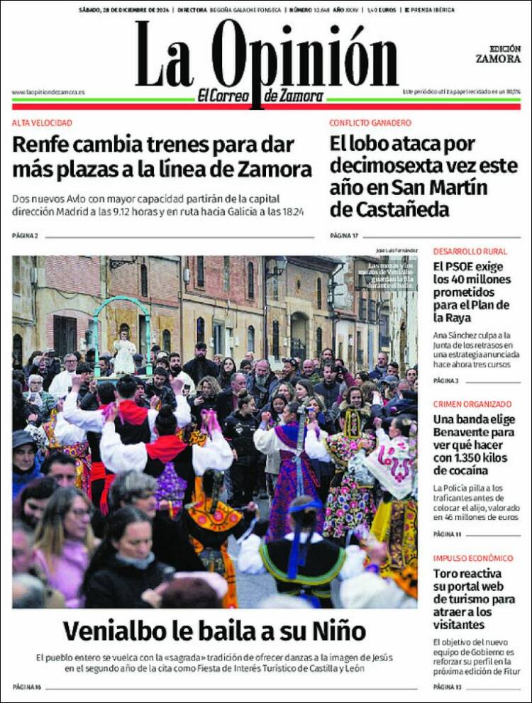 Portada de La Opinión - El Correo de Zamora (España)