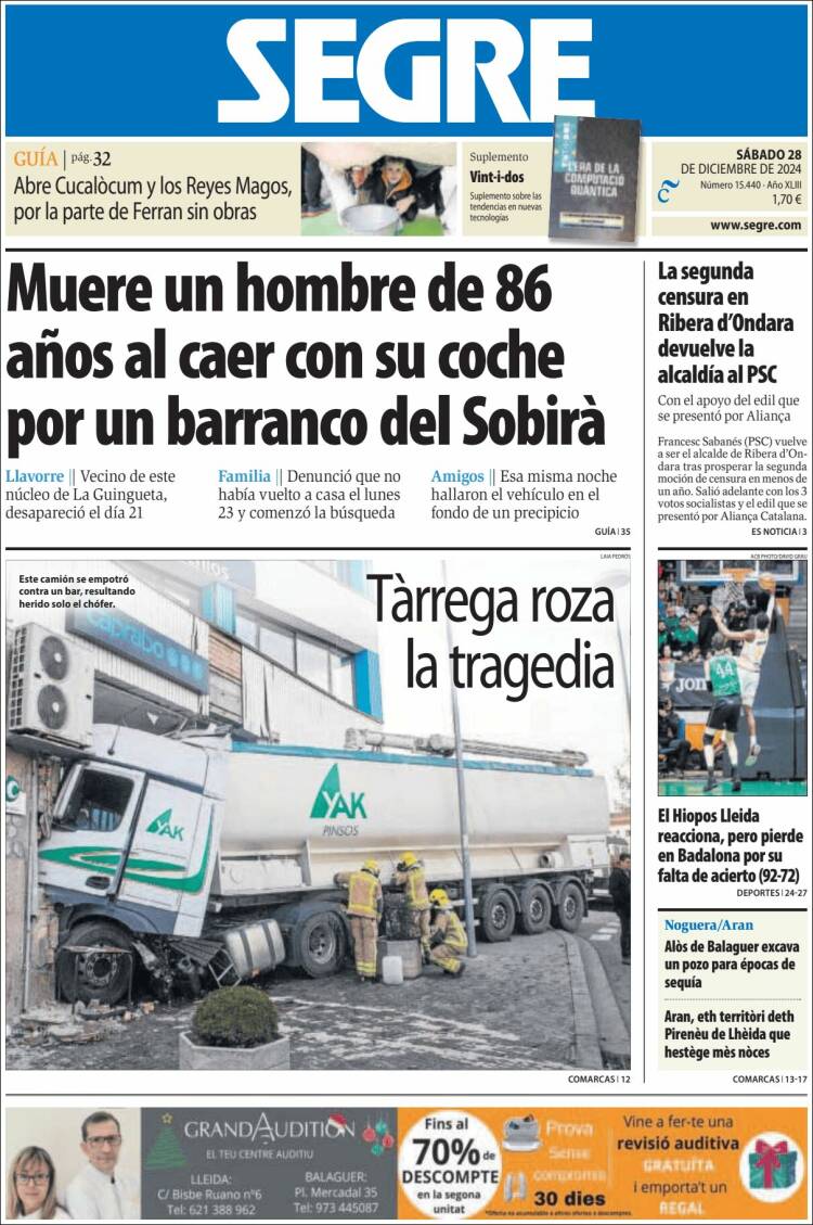 Portada de Segre  (España)