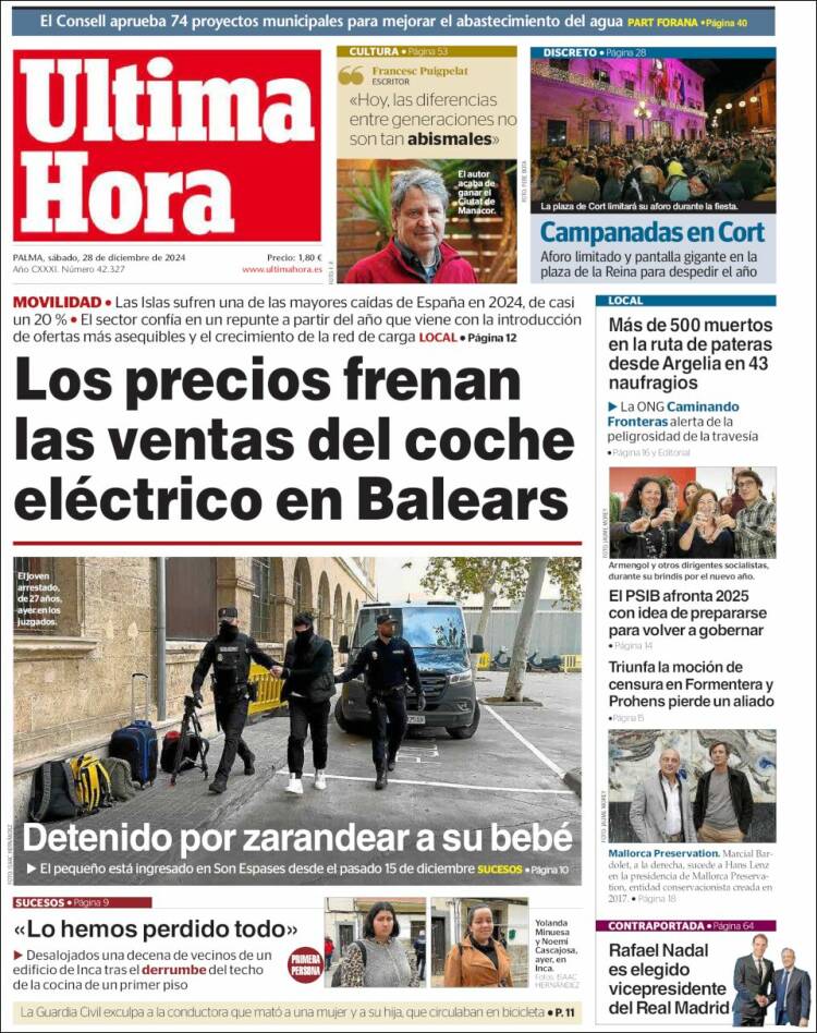 Portada de Última Hora (España)