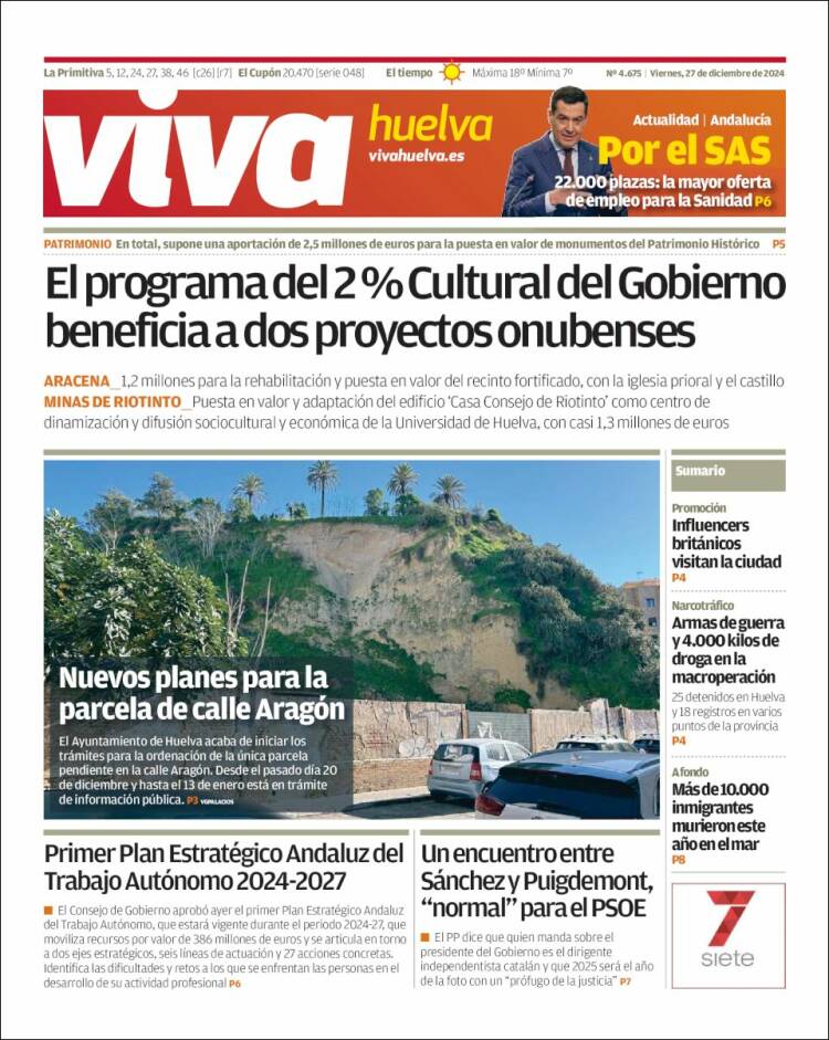Portada de Viva Huelva (España)