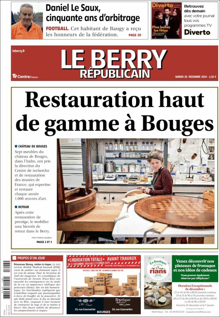 Portada de Berry Republicain (Francia)