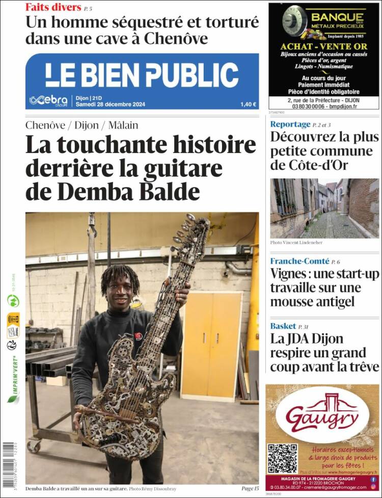 Portada de Le Bien Public (Francia)