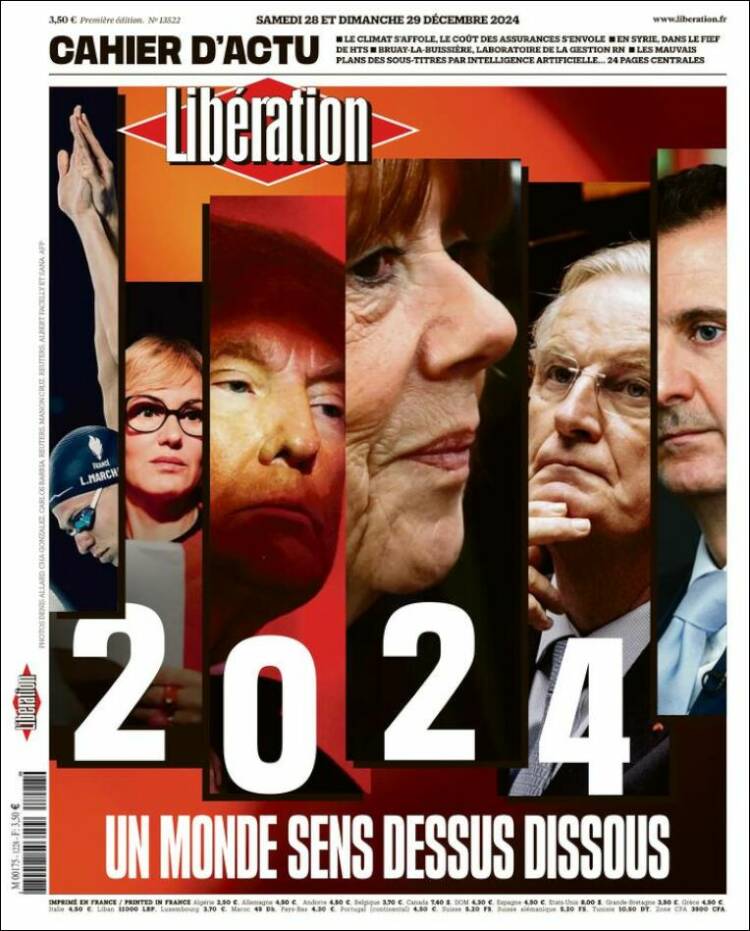 Portada de Libération (Francia)