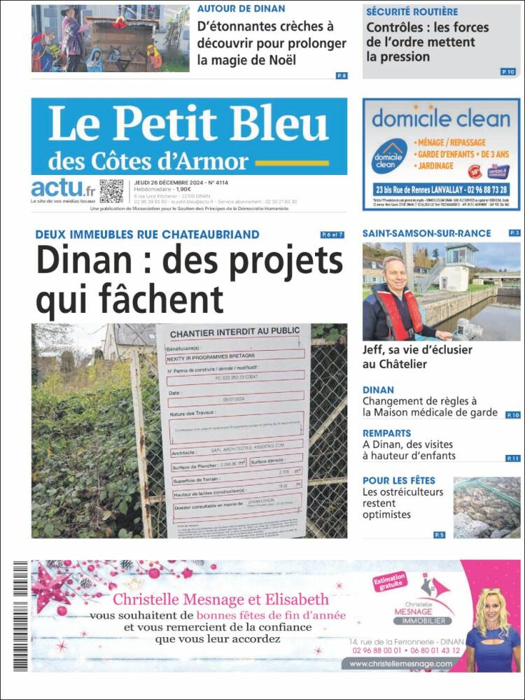 Portada de Le Petit Bleu (Francia)