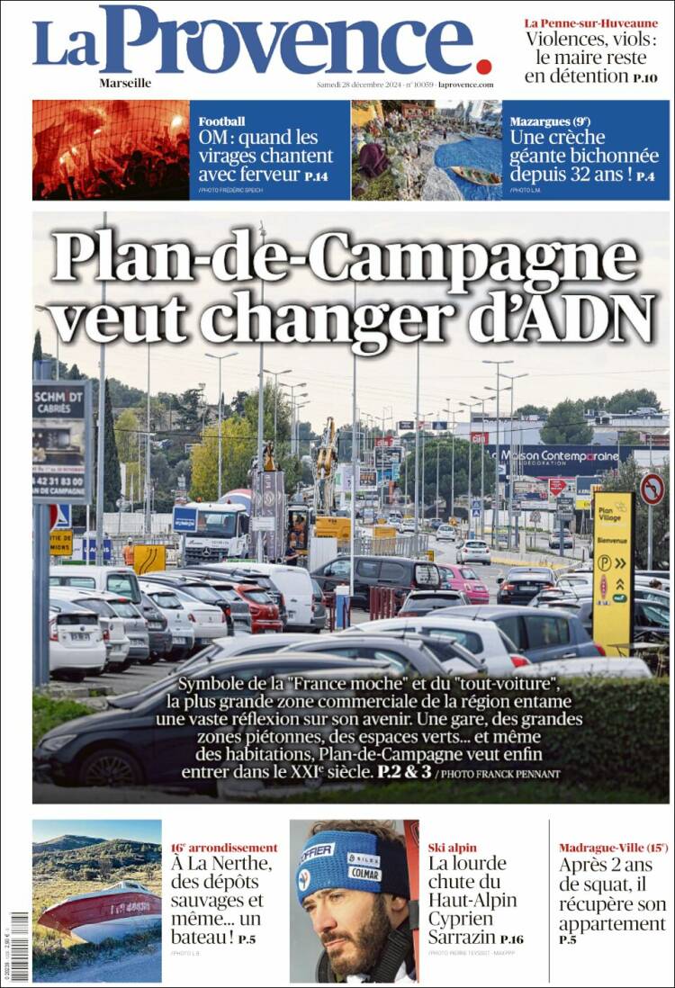Portada de La Provence (Francia)