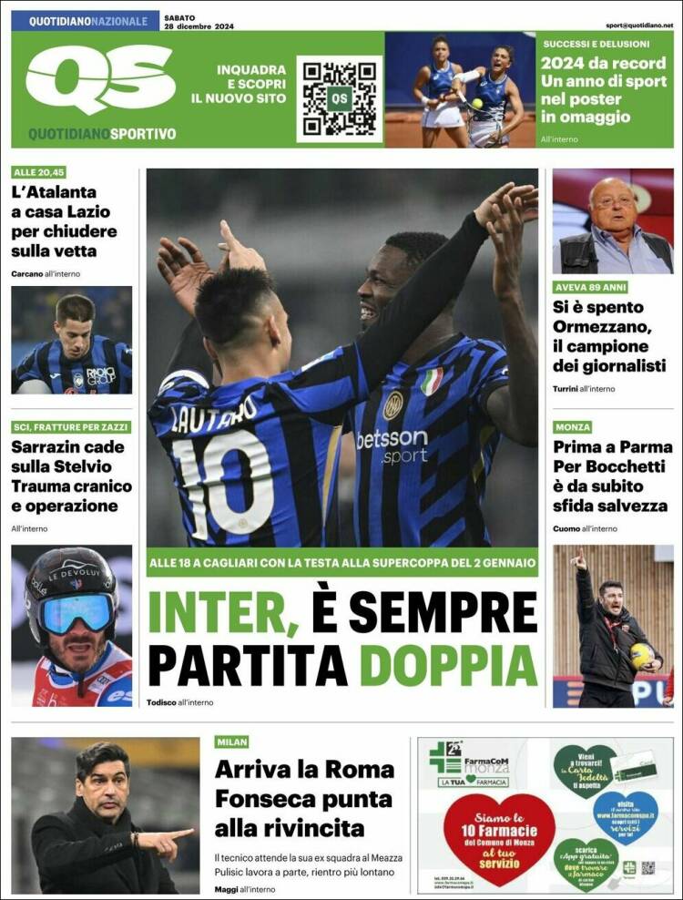 Portada de Quotidiano Sportivo (Italia)