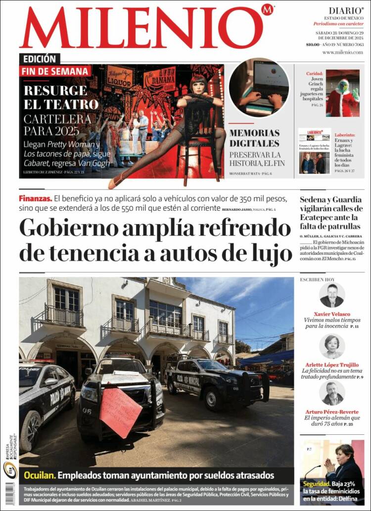 Portada de Milenio - Estado de México (M&eacute;xico)