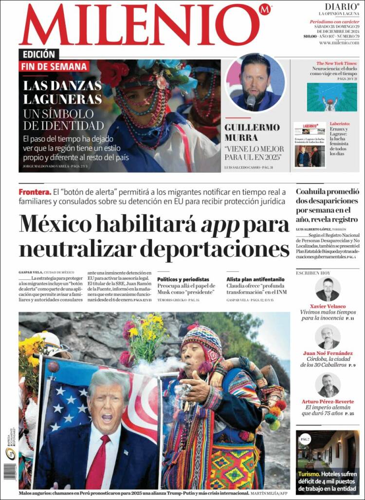 Portada de Milenio - Laguna (M&eacute;xico)