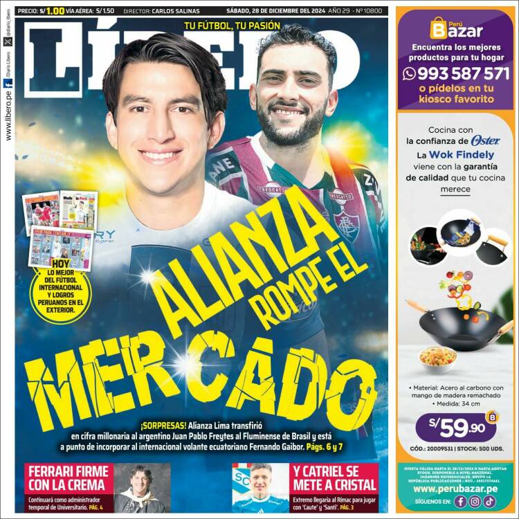 Portada de Líbero (Per&uacute;)