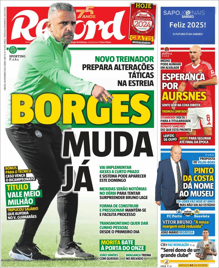 Portada de Record (Portugal)