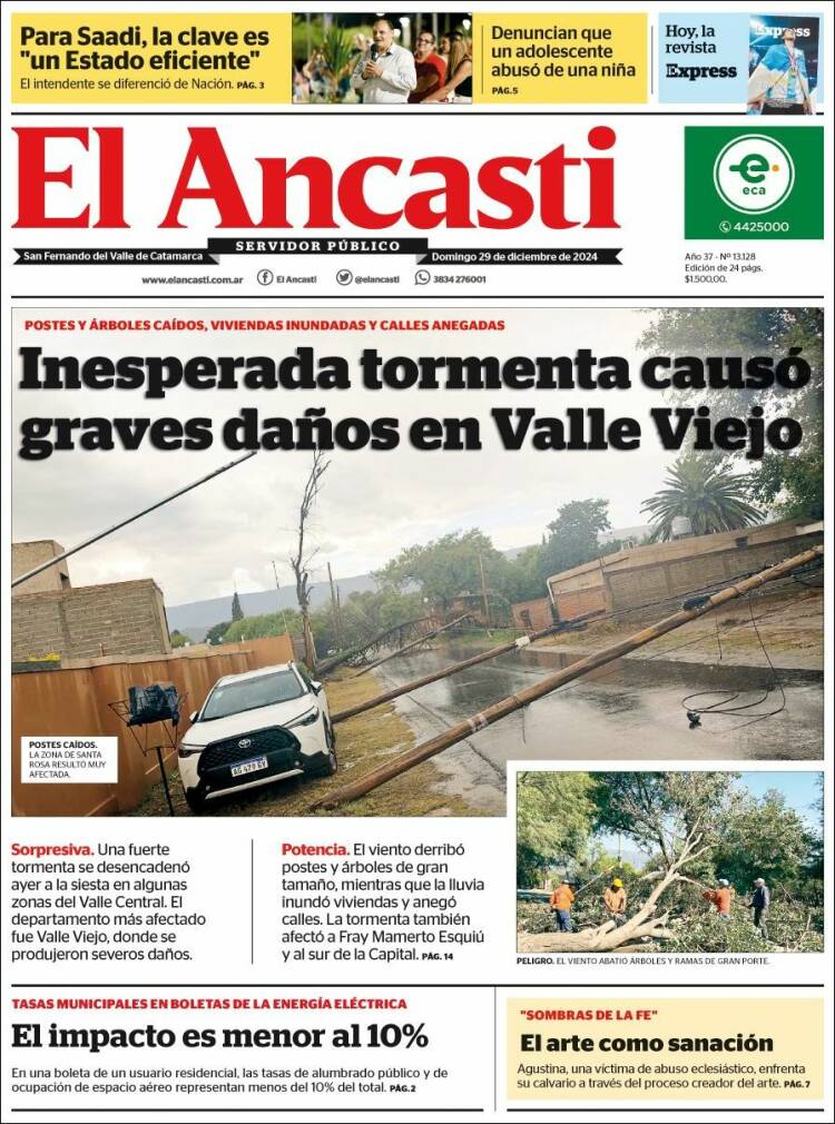 Portada de El Ancasti (Argentina)