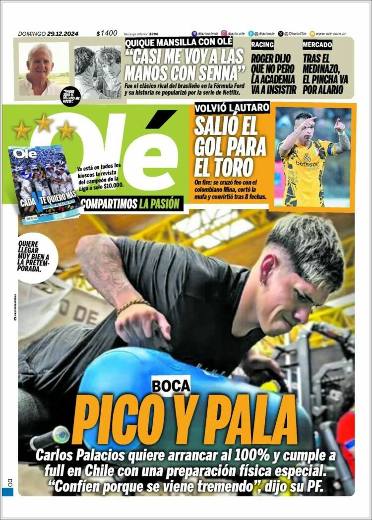 Portada de Olé (Argentina)