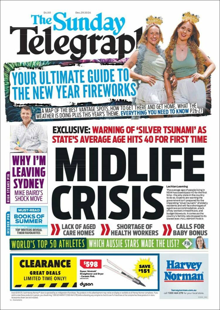 Portada de The Daily Telegraph (Australia)