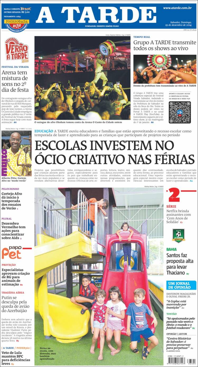 Portada de Diário A Tarde (Brasil)