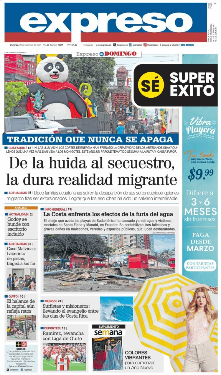 Portada de Expreso (Ecuador)