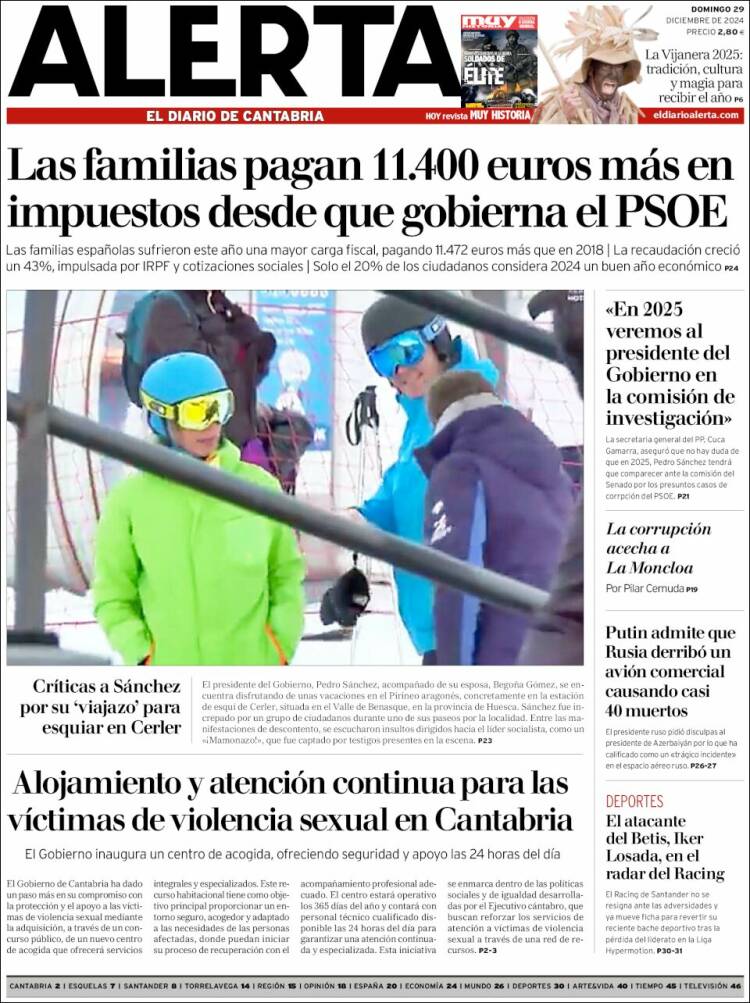 Portada de Alerta - El Diario de Cantabria (España)