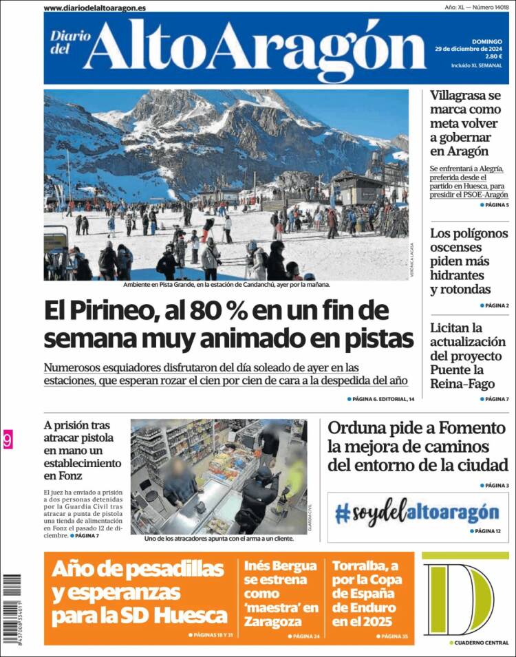 Portada de Diario del AltoAragón (España)