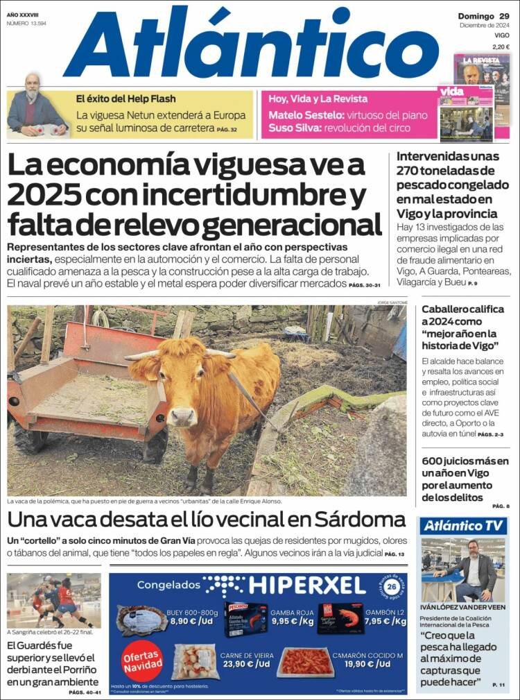 Portada de Atlántico Diario (España)