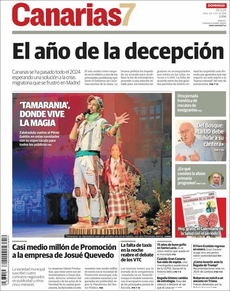 Portada de Canarias 7 (España)