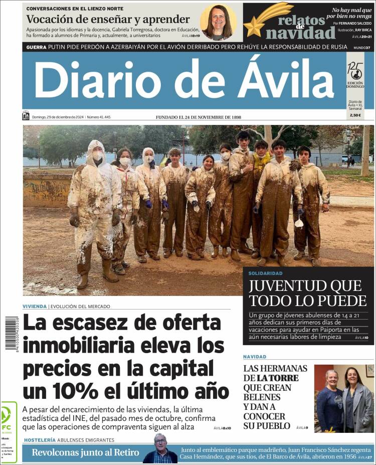 Portada de Diario de Ávila (España)