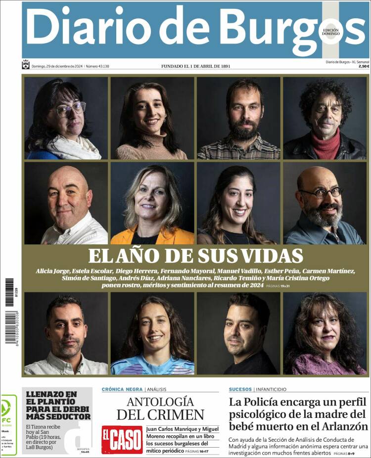 Portada de Diario de Burgos (España)