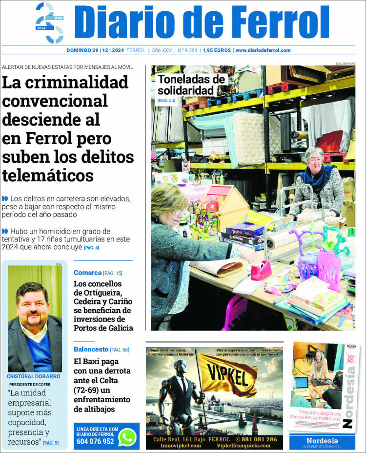 Portada de Diario de Ferrol (España)