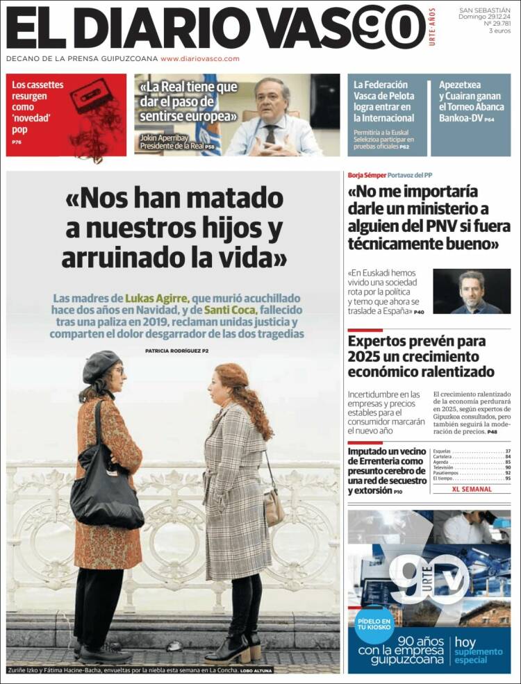 Portada de Diario Vasco (España)