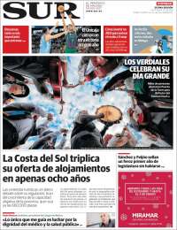 Portada de Diario el Sur (Espagne)
