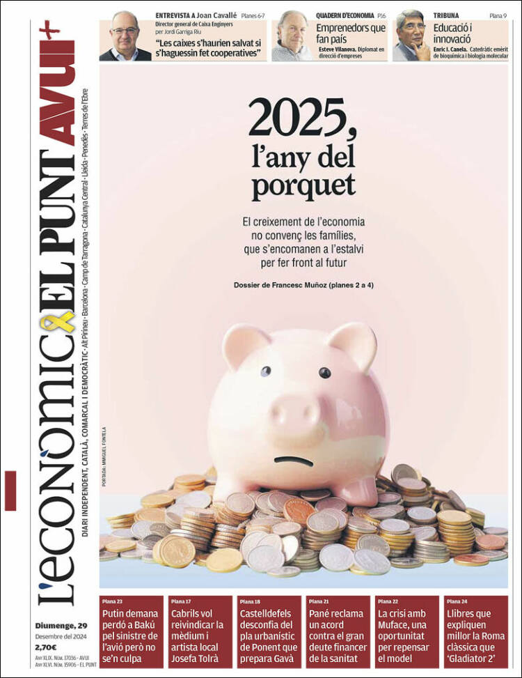 Portada de El Punt Avui (España)