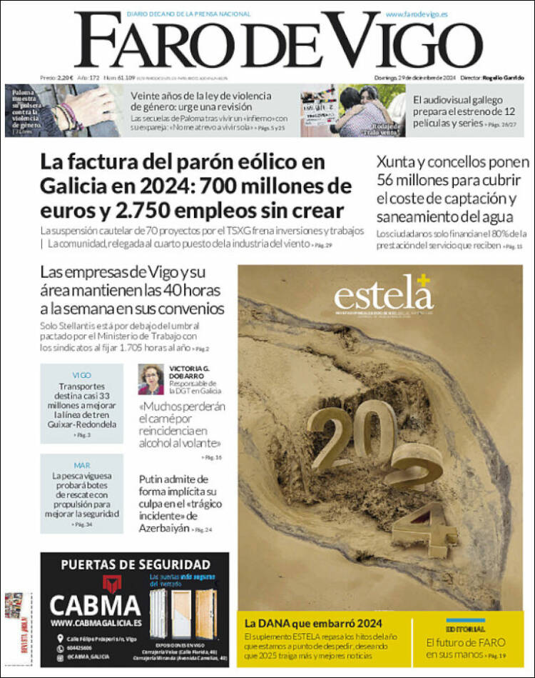 Portada de Faro de Vigo (España)