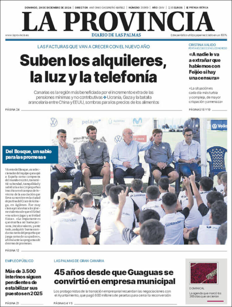 Portada de La Provincia (España)