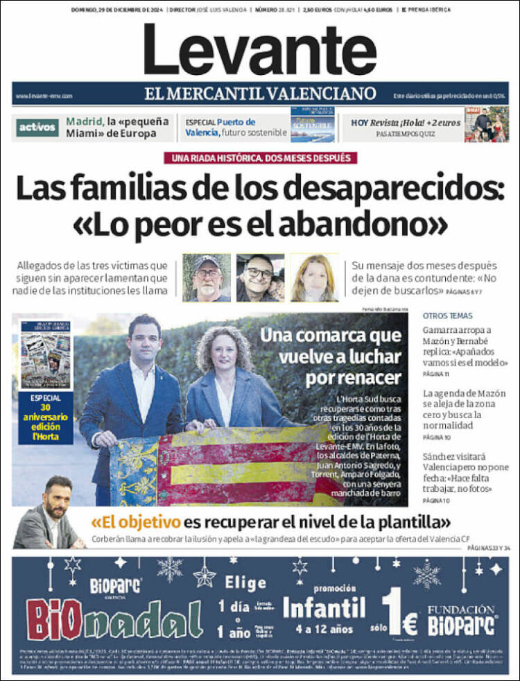 Portada de Levante (España)