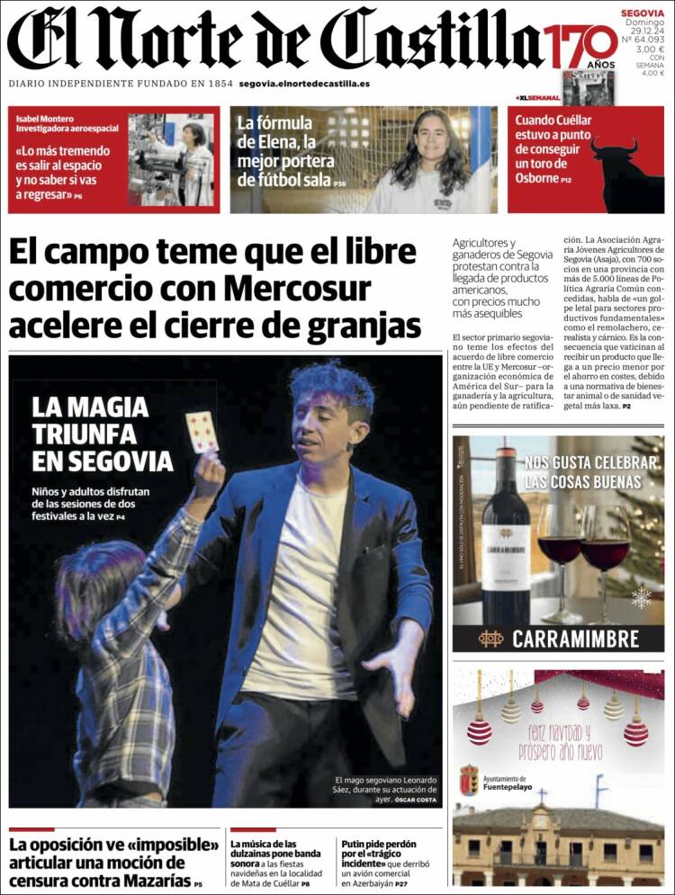 Portada de Norte de Castilla - Segovia (España)