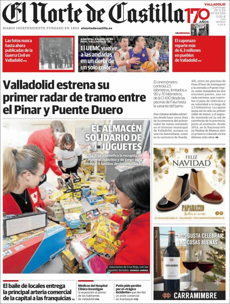 Portada de Norte de Castilla - Valladolid (España)