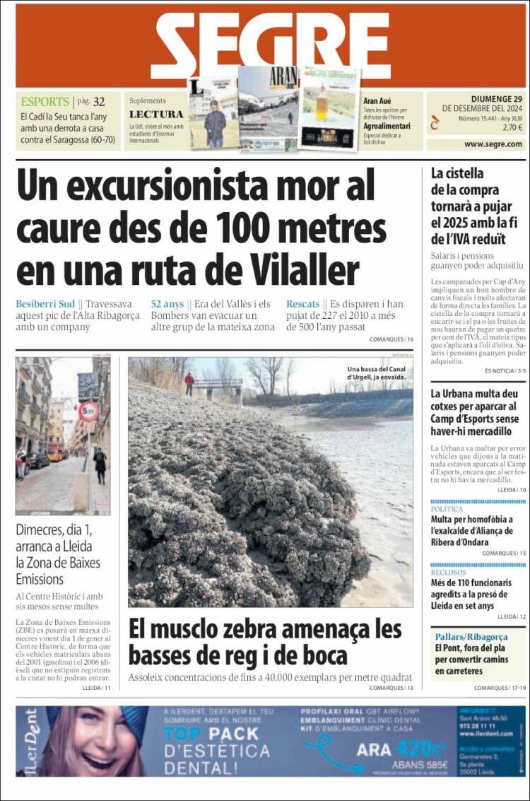 Portada de Segre (España)