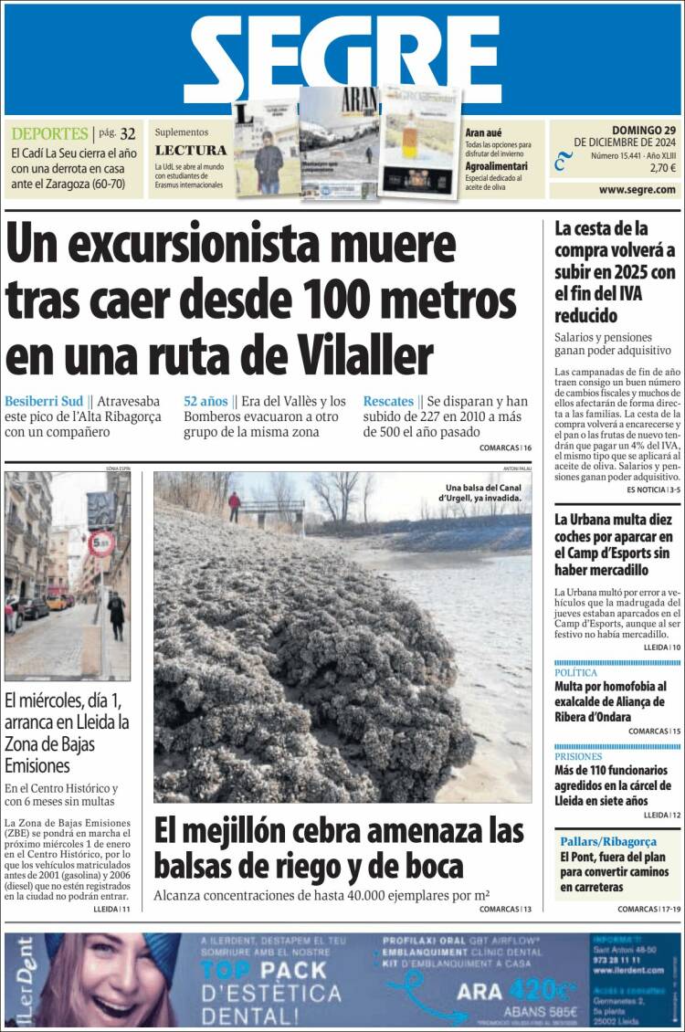 Portada de Segre  (España)