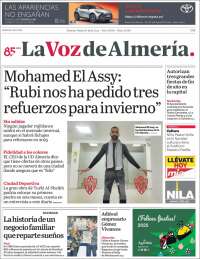 Portada de La Voz de Almería (España)