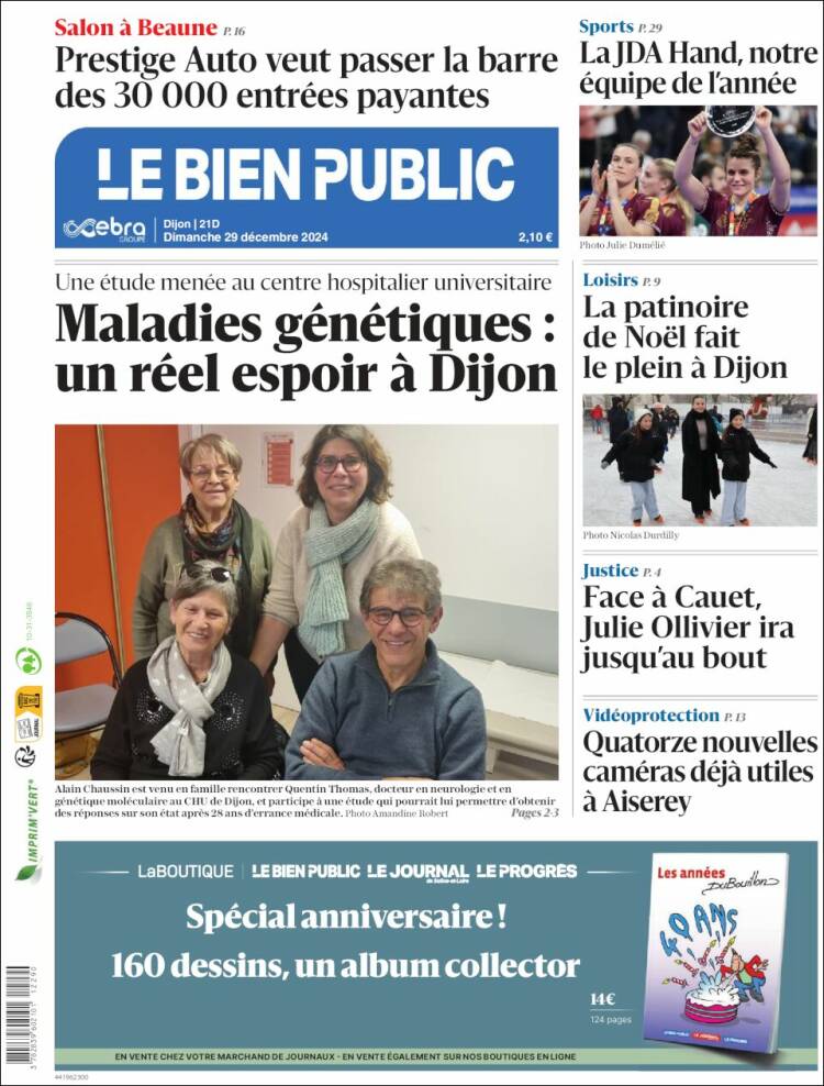 Portada de Le Bien Public (Francia)