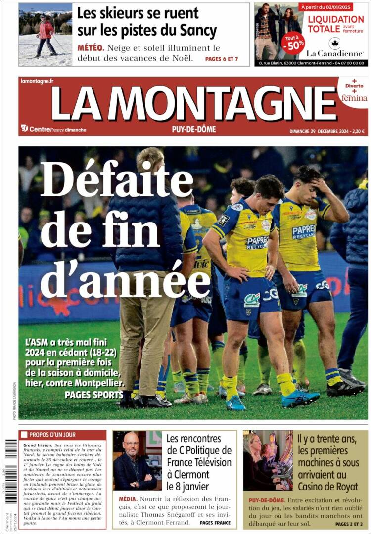 Portada de La Montagne (Francia)