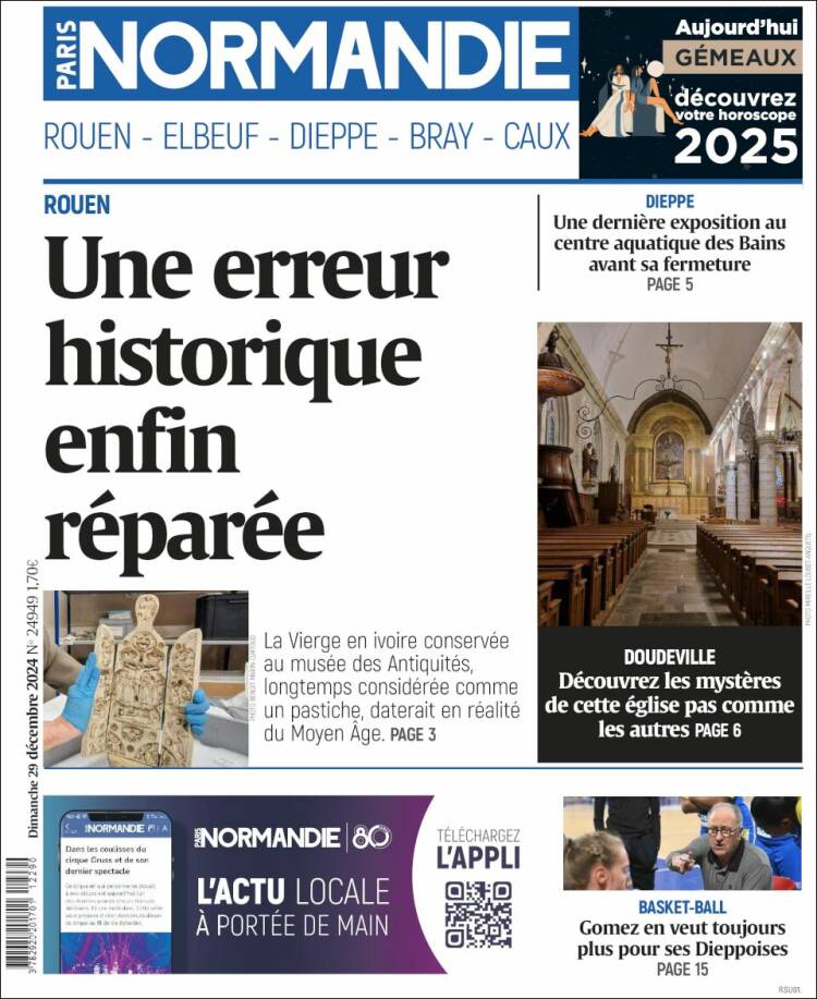 Portada de Paris Normandie (Francia)