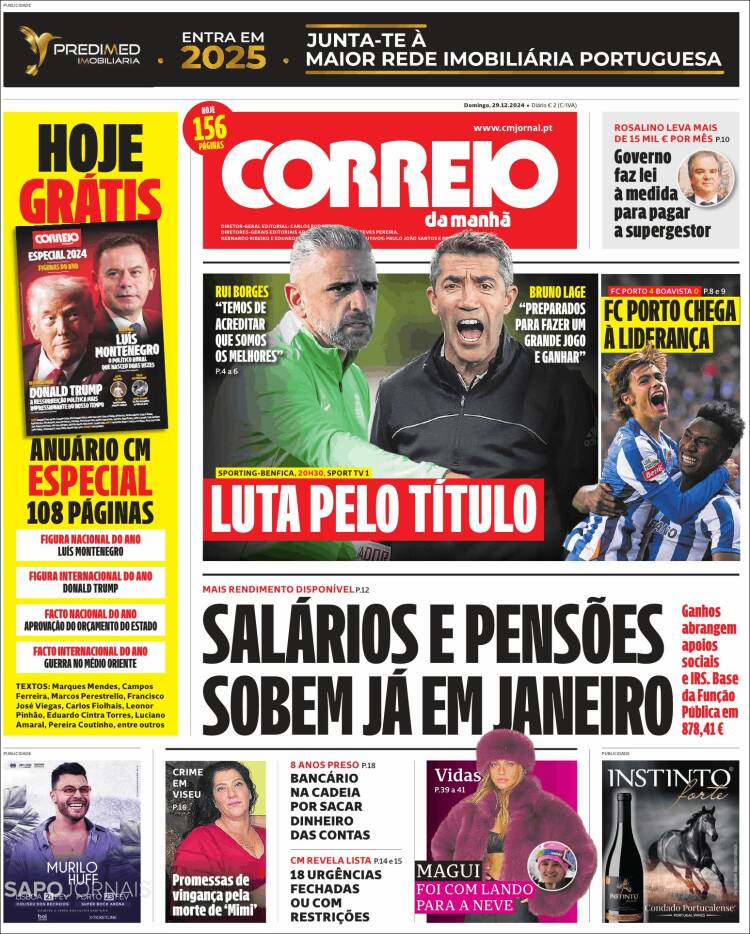 Portada de Correio da Manhã (Portugal)