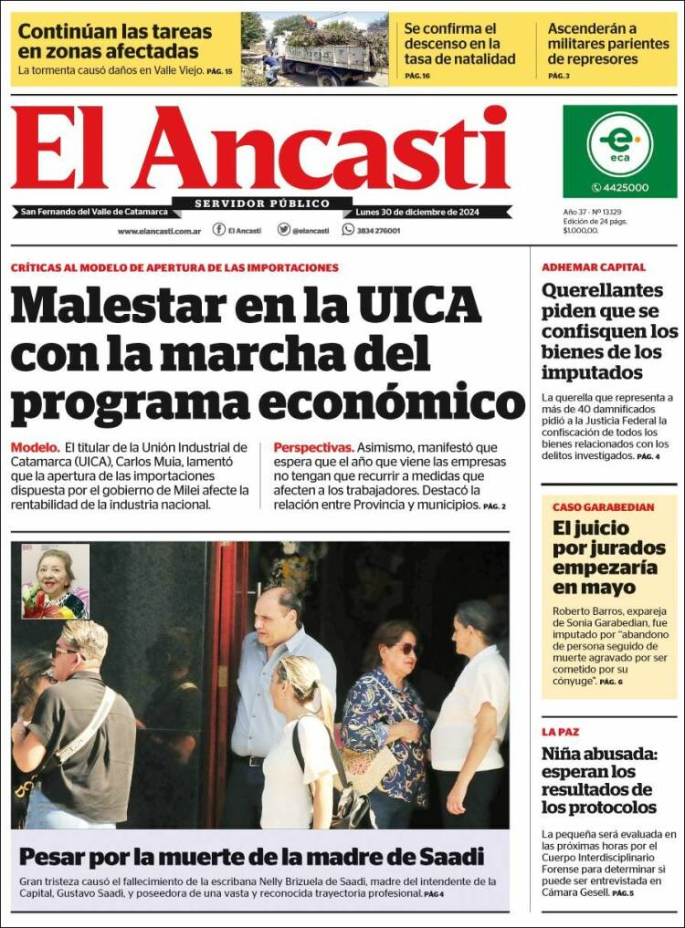 Portada de El Ancasti (Argentina)