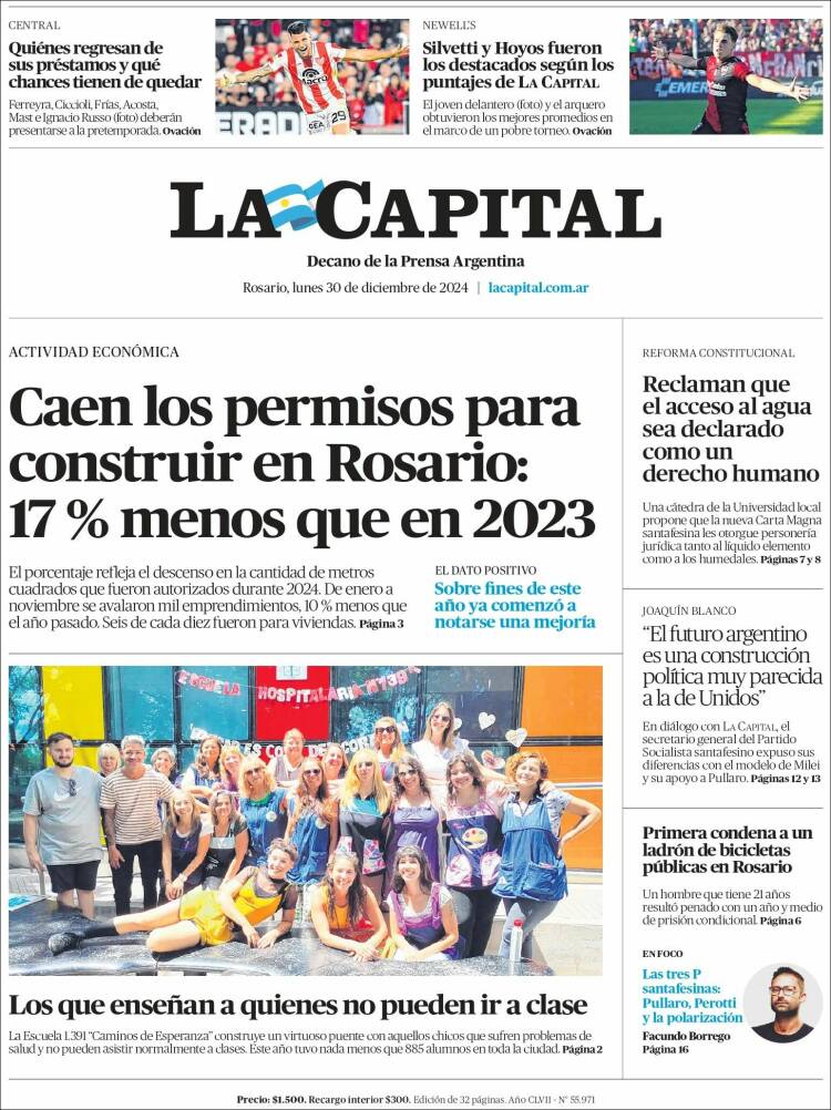 Portada de La Capital - Rosario (Argentina)