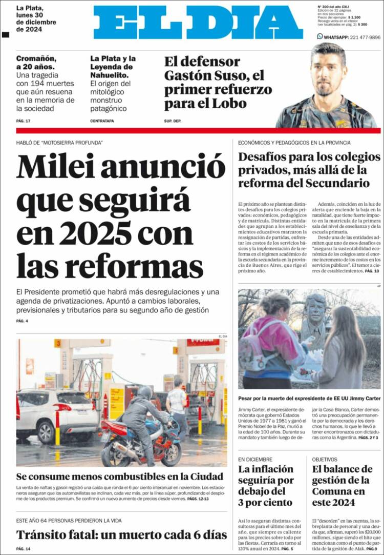 Portada de El Día de la Plata (Argentina)